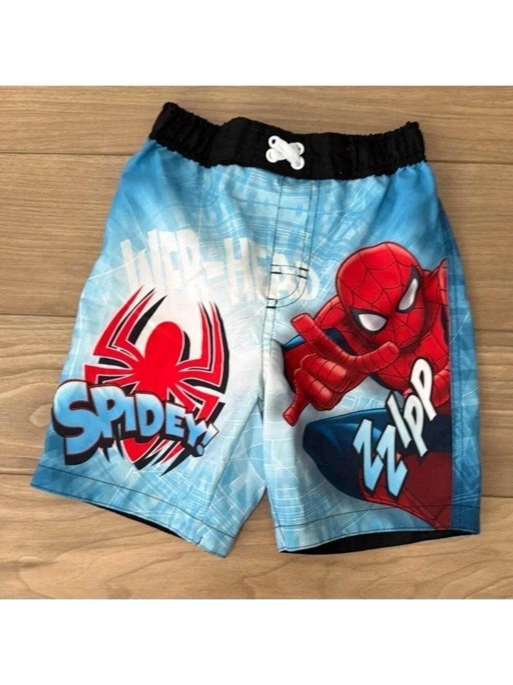 Boys Spidey swim trunks